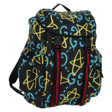 GUCCI Gucci Ghost Sherry Line Backpack Canvas Multicolor 429037 Auth gh1884M