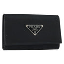 PRADA Key Case Nylon Black Black Auth gh1895-1