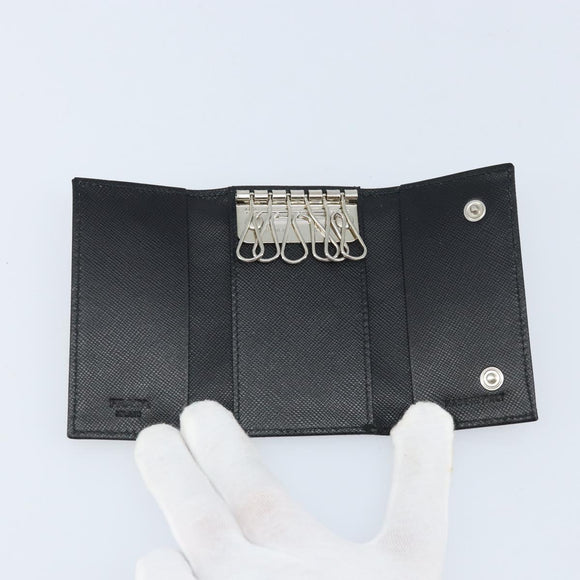PRADA Key Case Nylon Black Black Auth gh1895