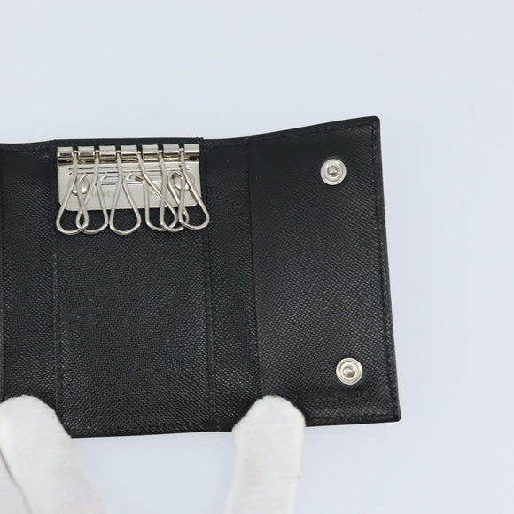 PRADA Key Case Nylon Black Black Auth gh1895