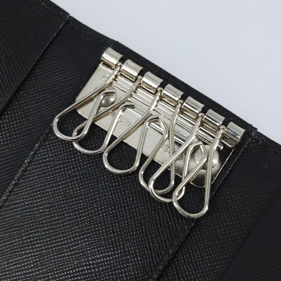 PRADA Key Case Nylon Black Black Auth gh1895