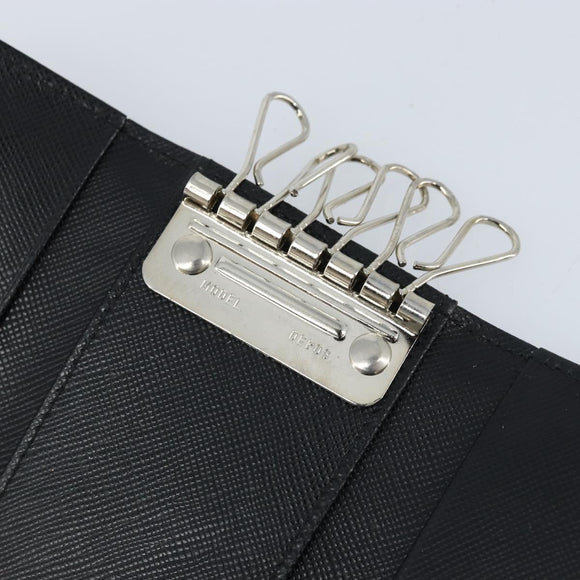 PRADA Key Case Nylon Black Black Auth gh1895