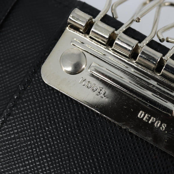 PRADA Key Case Nylon Black Black Auth gh1895