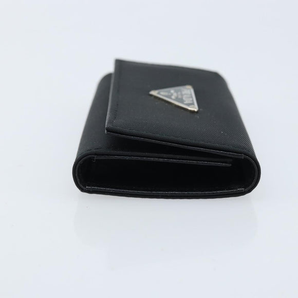 PRADA Key Case Nylon Black Black Auth gh1895
