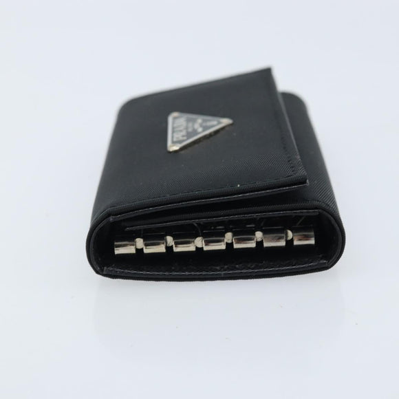 PRADA Key Case Nylon Black Black Auth gh1895