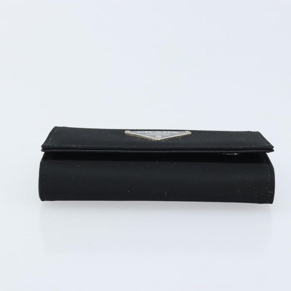 PRADA Key Case Nylon Black Black Auth gh1895