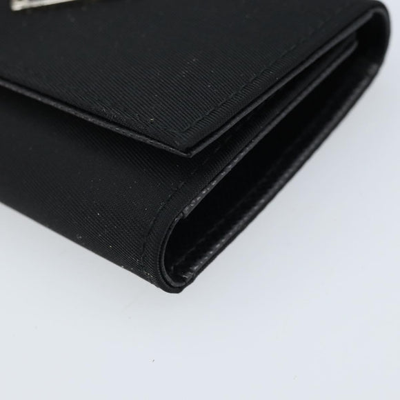 PRADA Key Case Nylon Black Black Auth gh1895