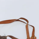 CELINE Macadam Canvas Backpack PVC Leather Brown Gold Auth gh1897-15