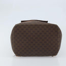 CELINE Macadam Canvas Backpack PVC Leather Brown Gold Auth gh1897-5