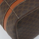 CELINE Macadam Canvas Backpack PVC Leather Brown Gold Auth gh1897-17