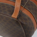 CELINE Macadam Canvas Backpack PVC Leather Brown Gold Auth gh1897-18