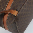 CELINE Macadam Canvas Backpack PVC Leather Brown Gold Auth gh1897-9