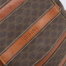 CELINE Macadam Canvas Backpack PVC Leather Brown Gold Auth gh1897-19