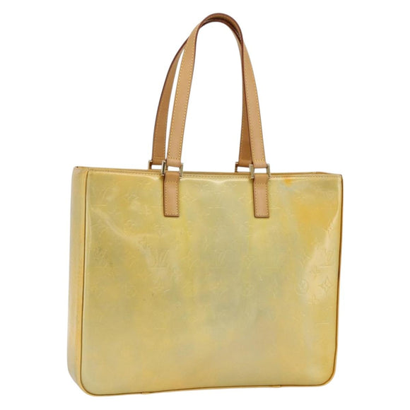 LOUIS VUITTON Monogram Vernis Columbus Tote Bag Gris M91028 LV Auth gh1902