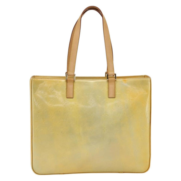 LOUIS VUITTON Monogram Vernis Columbus Tote Bag Gris M91028 LV Auth gh1902