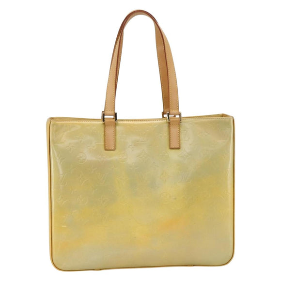 LOUIS VUITTON Monogram Vernis Columbus Tote Bag Gris M91028 LV Auth gh1902