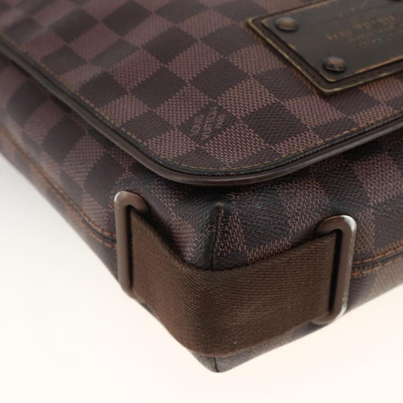 LOUIS VUITTON Damier Ebene Brooklyn PM Shoulder Bag N51210 LV Auth gh1904