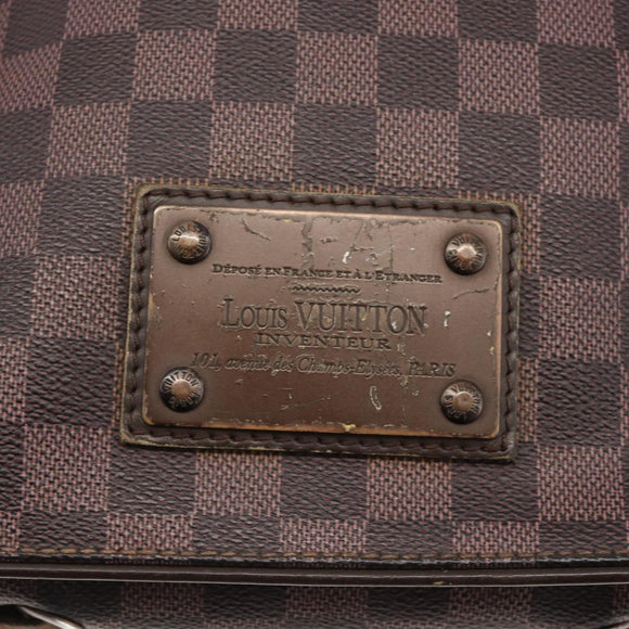 LOUIS VUITTON Damier Ebene Brooklyn PM Shoulder Bag N51210 LV Auth gh1904