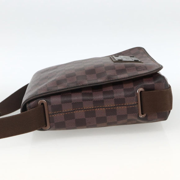LOUIS VUITTON Damier Ebene Brooklyn PM Shoulder Bag N51210 LV Auth gh1904