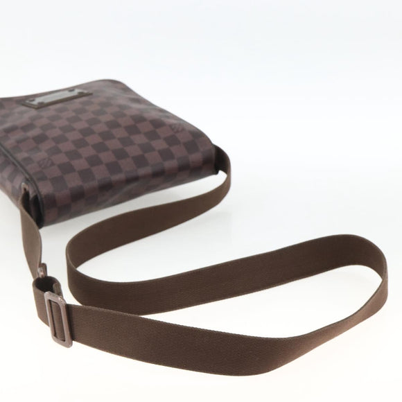 LOUIS VUITTON Damier Ebene Brooklyn PM Shoulder Bag N51210 LV Auth gh1904