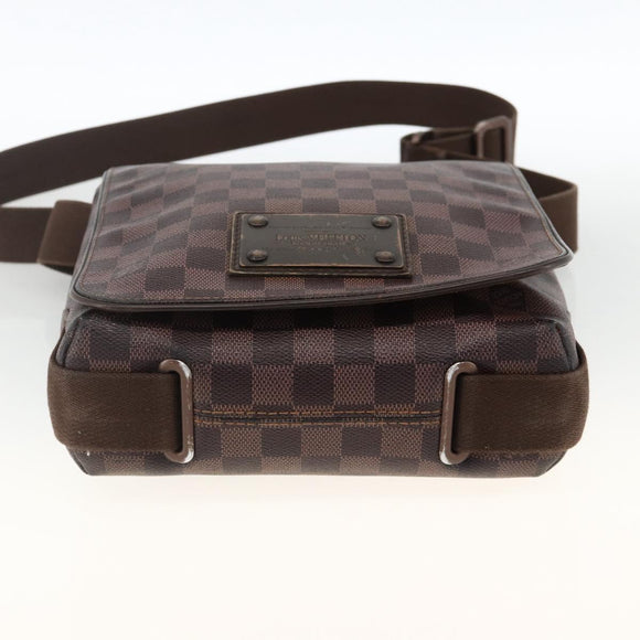 LOUIS VUITTON Damier Ebene Brooklyn PM Shoulder Bag N51210 LV Auth gh1904