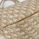 Christian Dior Trotter Canvas Chain Romantic Bag PVC Beige Silver Auth gh1907-11