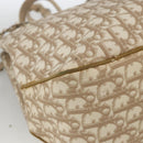 Christian Dior Trotter Canvas Chain Romantic Bag PVC Beige Silver Auth gh1907-13