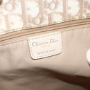 Christian Dior Trotter Canvas Chain Romantic Bag PVC Beige Silver Auth gh1907-14