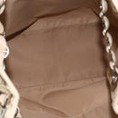 Christian Dior Trotter Canvas Chain Romantic Bag PVC Beige Silver Auth gh1907-15