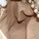 Christian Dior Trotter Canvas Chain Romantic Bag PVC Beige Silver Auth gh1907-16