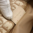 Christian Dior Trotter Canvas Chain Romantic Bag PVC Beige Silver Auth gh1907-20