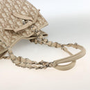 Christian Dior Trotter Canvas Chain Romantic Bag PVC Beige Silver Auth gh1907-7