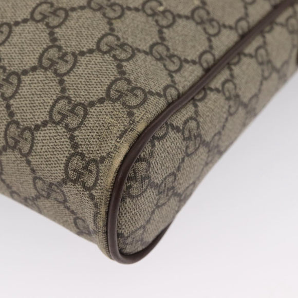 GUCCI GG Supreme Offdia WebSherry Line Bag PVC Beige Goud 547934 Auth gh1908