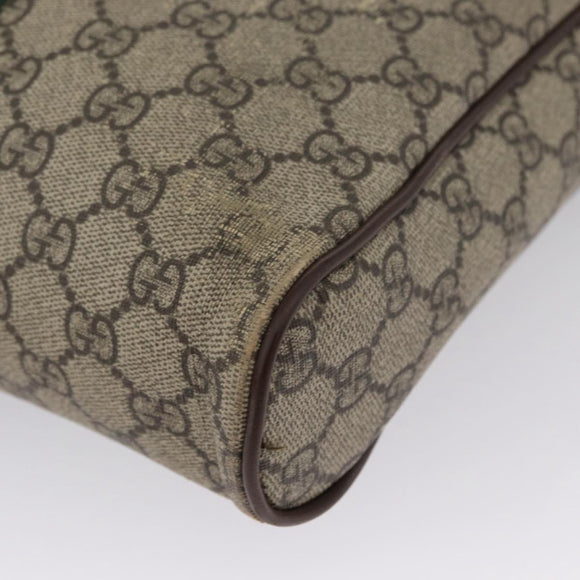 GUCCI GG Supreme Offdia WebSherry Line Bag PVC Beige Goud 547934 Auth gh1908