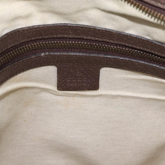 GUCCI GG Supreme Offdia WebSherry Line Bag PVC Beige Goud 547934 Auth gh1908