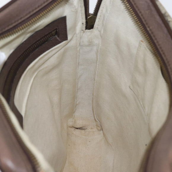 GUCCI GG Supreme Offdia WebSherry Line Bag PVC Beige Goud 547934 Auth gh1908