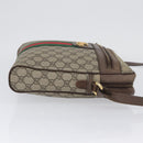 GUCCI GG Supreme Offdia WebSherry Line Bag PVC Beige Goud 547934 Auth gh1908-4