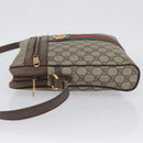 GUCCI GG Supreme Offdia WebSherry Line Bag PVC Beige Goud 547934 Auth gh1908-5
