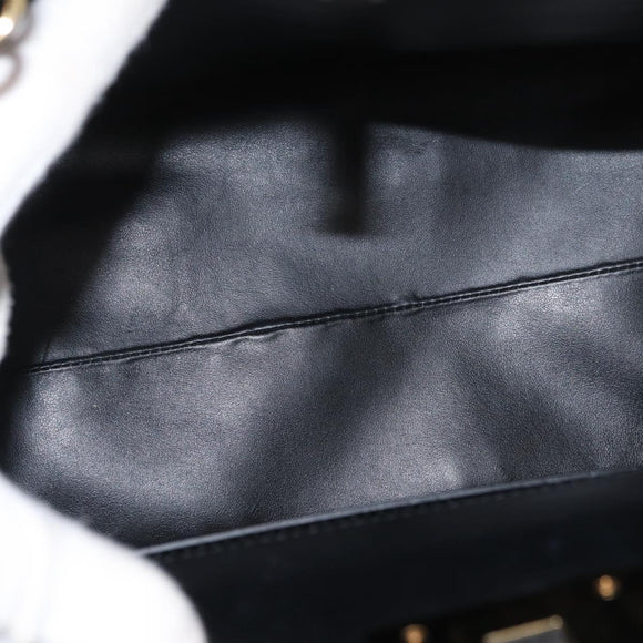 Salvatore Ferragamo Gancini Handtasche Leder 2-Wege Gold Auth gh1909A