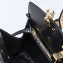 Salvatore Ferragamo Gancini Handtasche Leder 2-Wege Gold Auth gh1909A-22