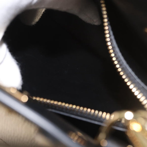 Salvatore Ferragamo Gancini Handtasche Leder 2-Wege Gold Auth gh1909A