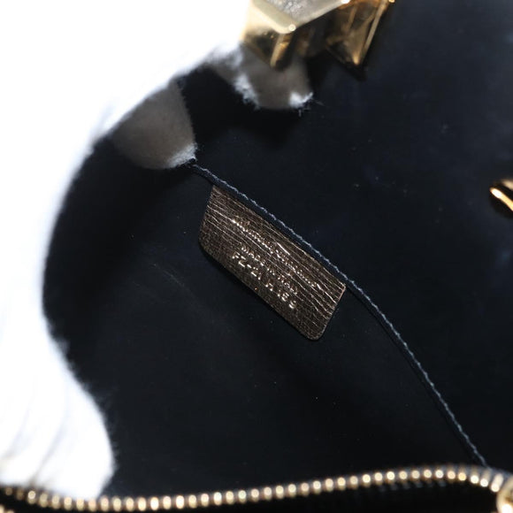 Salvatore Ferragamo Gancini Handtasche Leder 2-Wege Gold Auth gh1909A