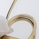 Salvatore Ferragamo Gancini Handtasche Leder 2-Wege Gold Auth gh1909A-9