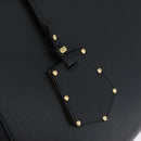 FENDI 2JOURS Hand Bag Leather 2way Black Gold Auth gh1916-19