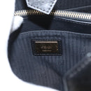 FENDI 2JOURS Hand Bag Leather 2way Black Gold Auth gh1916-10