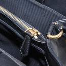 FENDI 2JOURS Hand Bag Leather 2way Black Gold Auth gh1916-27