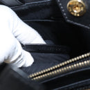 FENDI 2JOURS Hand Bag Leather 2way Black Gold Auth gh1916-12