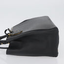 FENDI 2JOURS Hand Bag Leather 2way Black Gold Auth gh1916-4