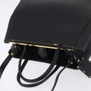 FENDI 2JOURS Hand Bag Leather 2way Black Gold Auth gh1916-6