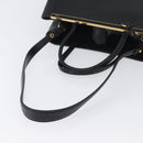 FENDI 2JOURS Hand Bag Leather 2way Black Gold Auth gh1916-8